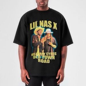 Lil Nas X Billy Ray Cyrus Old Town Road T-Shirt Large
